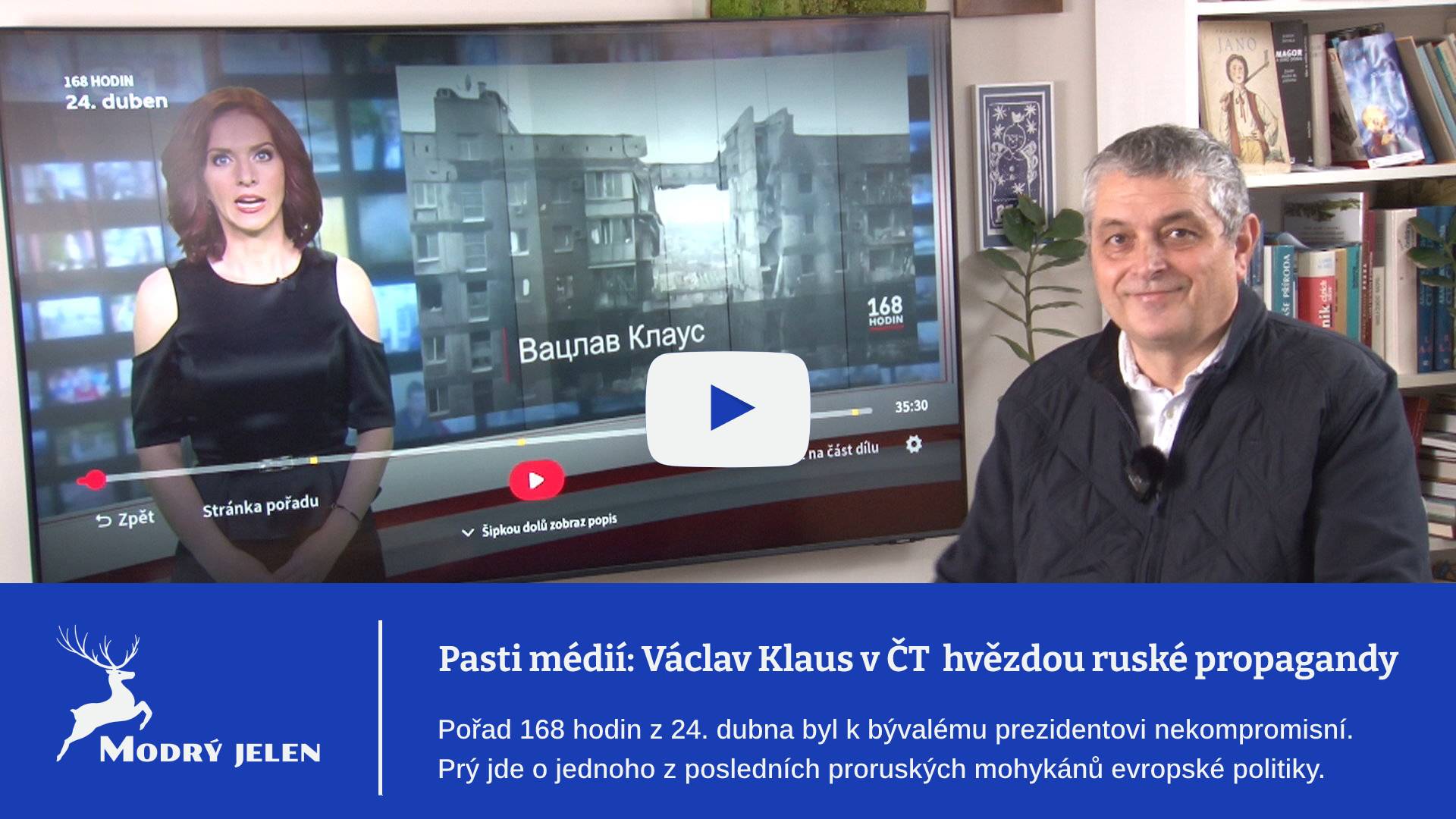 Pasti médií: Václav Klaus v ČT jako hvězda ruské propagandy